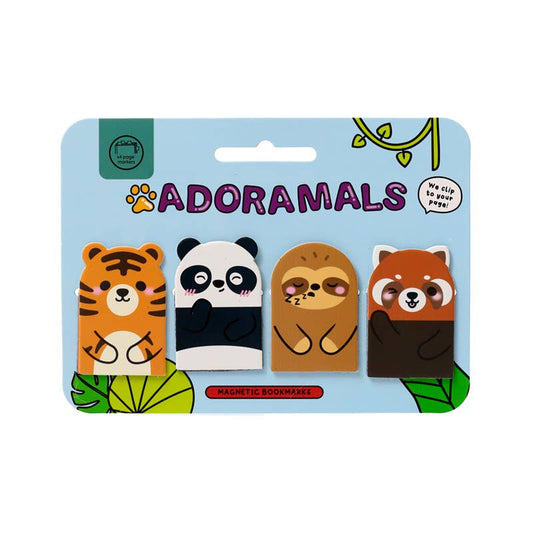 Puckator Ltd | Adoramals Wild Shaped Magnetic Bookmark | Set of 4