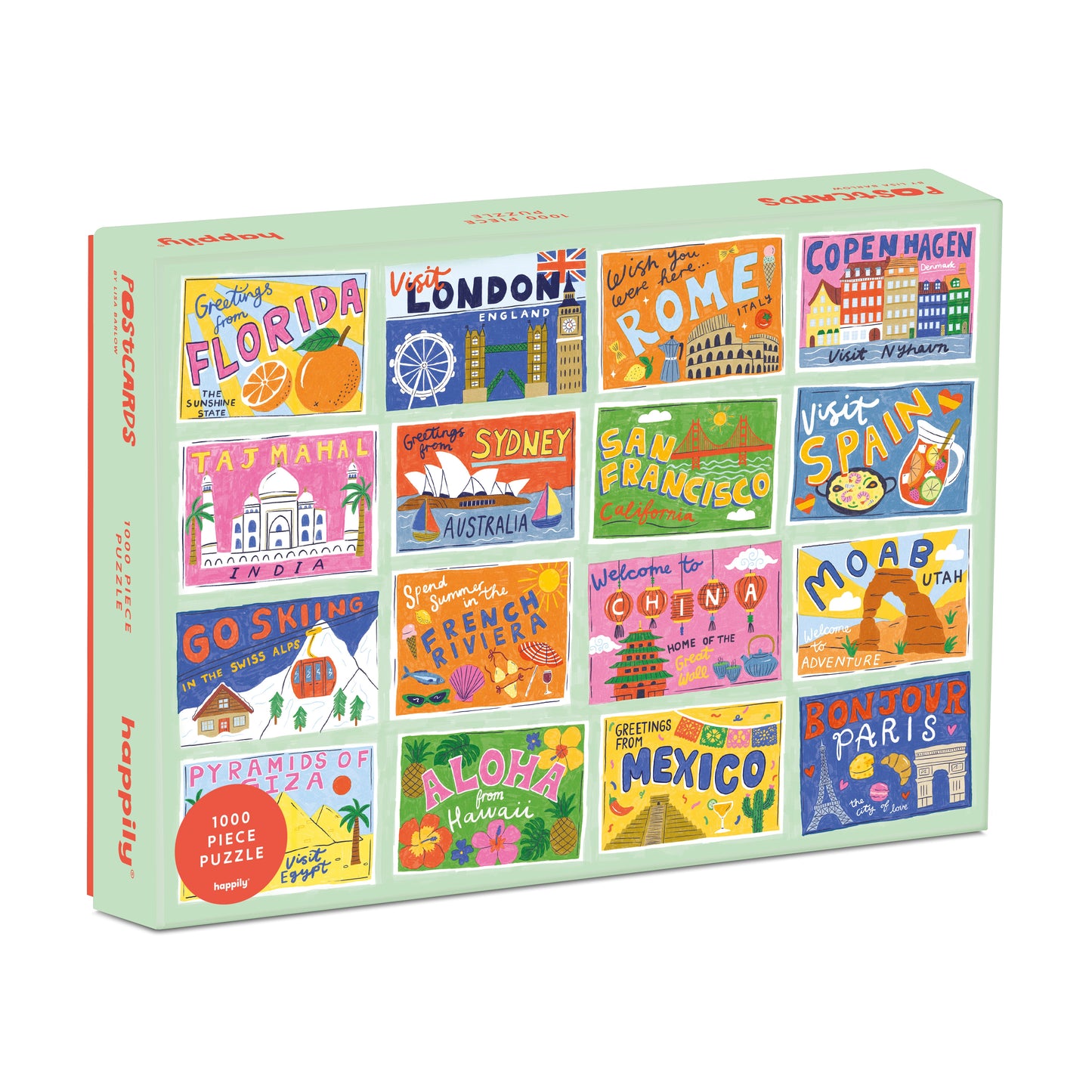 Happily | Jigsaw Puzzle | 1000 Pieces | Postcards