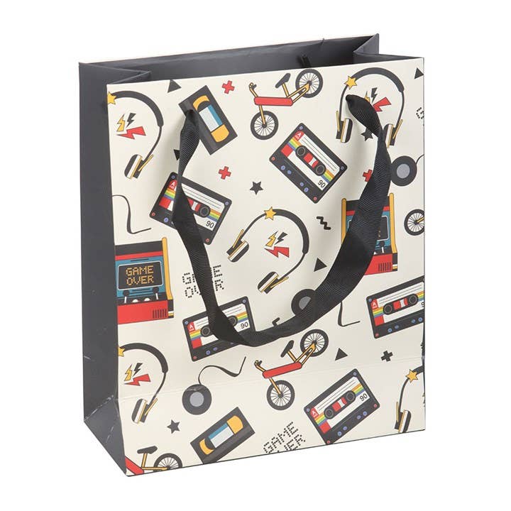 Medium Gift Bag | Retro 80s Arcade Print