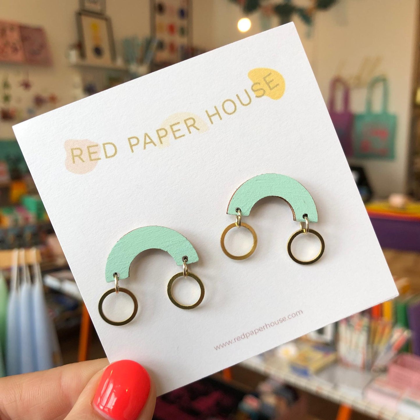 Red Paper House | Arc + Circle Statement Earrings