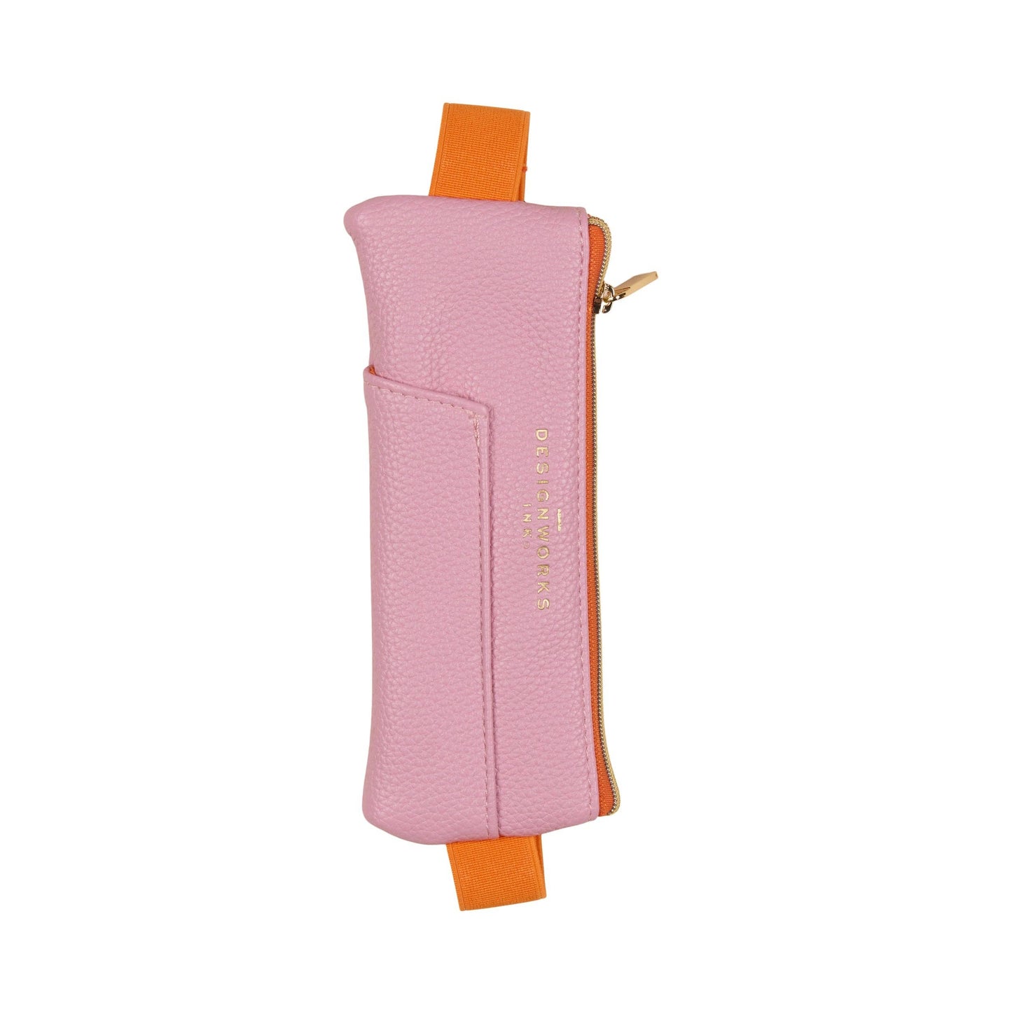 Designworks Collective | Vegan Leather Pen Pouch | Pink + Orange