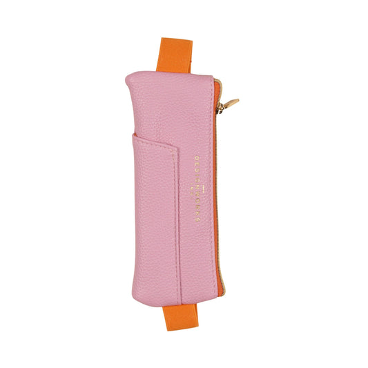 Designworks Collective | Vegan Leather Pen Pouch | Pink + Orange