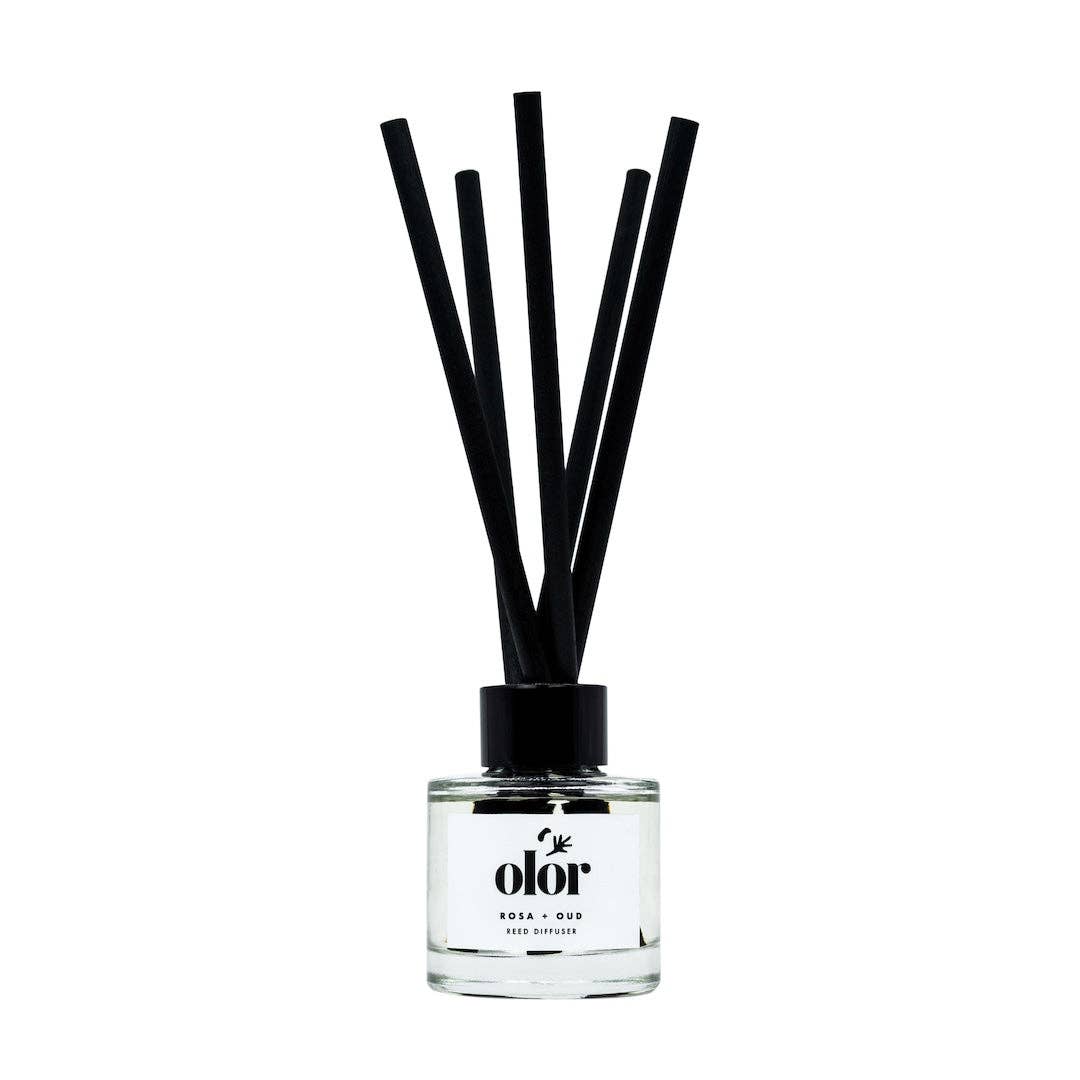 Olor | Mini Reed Diffuser | Rosa + Oud