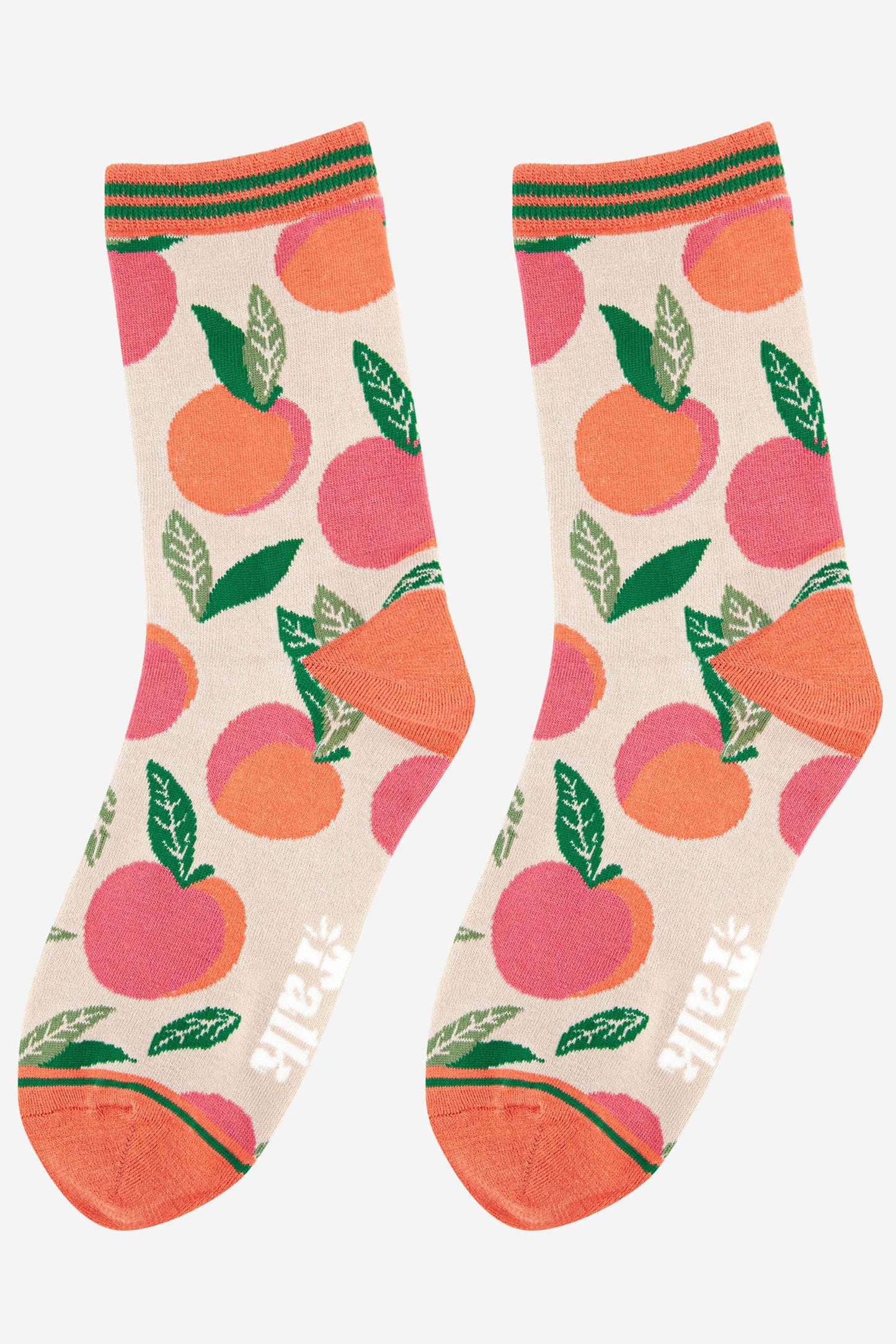 Sock Talk | Women's Peach Print Bamboo Socks | UK 3-7 | EU 36-40