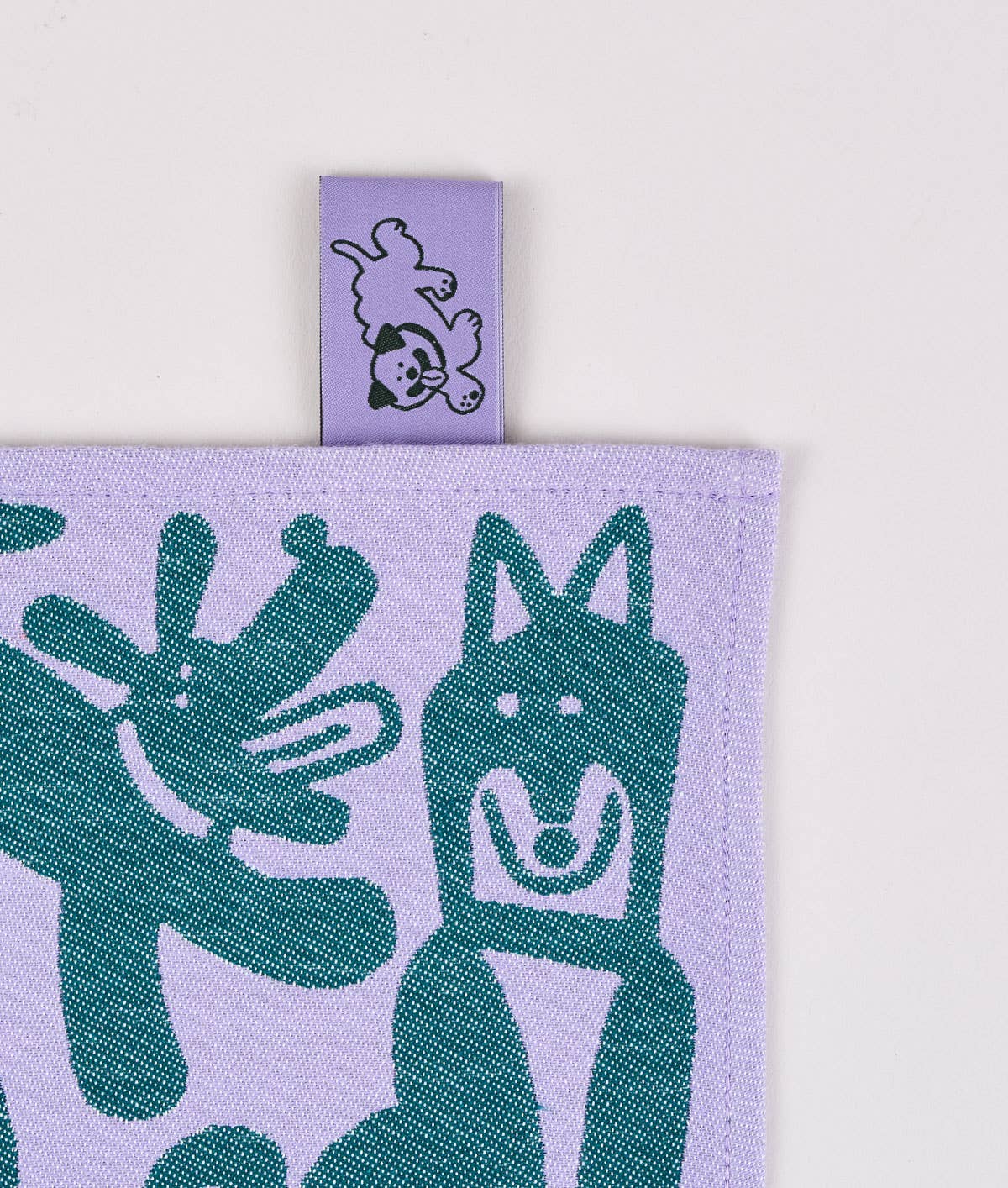 Wrap | Cotton Tea Towel | Dogs Day Out Lilac/Green