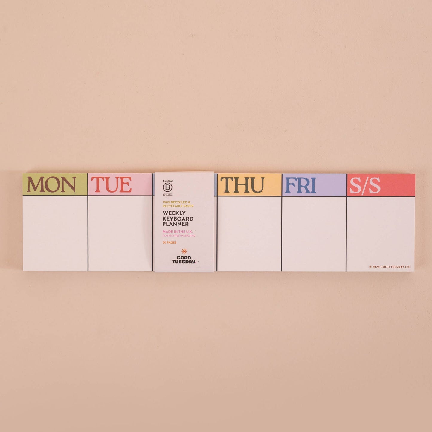 Good Tuesday | Keyboard Weekly Planner Pad | Scandi