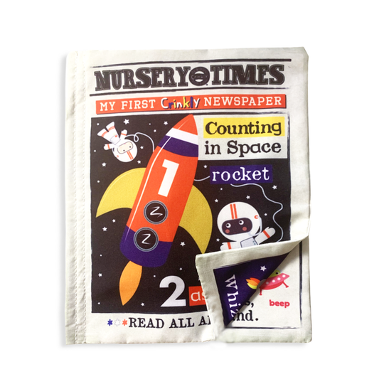 Crinkly Newspaper | Space Couting!