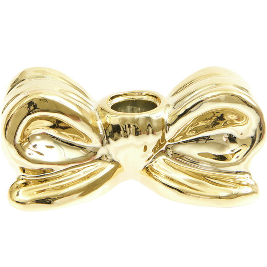 Rico | Porcelain Candle Holder Bow | Gold