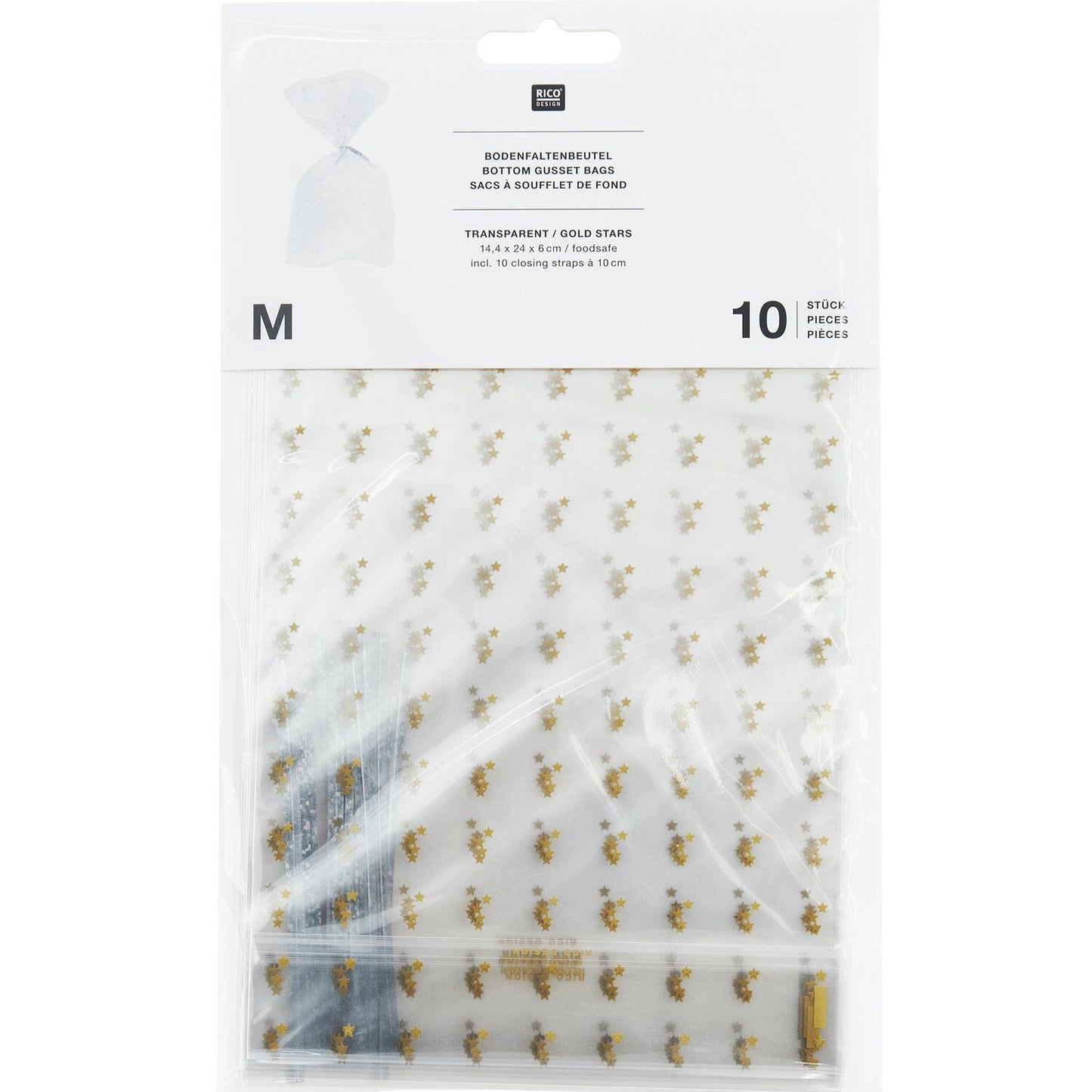 Rico | Cookie Bags | Transparent & Gold Stars