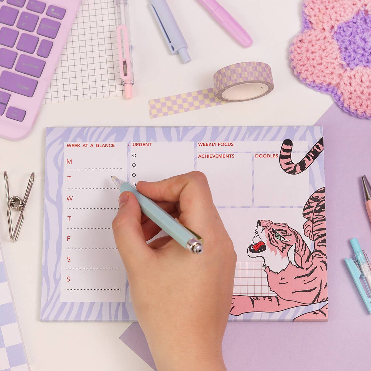 Fawn & Thistle | Weekly Desk Pad Planner | Tiger