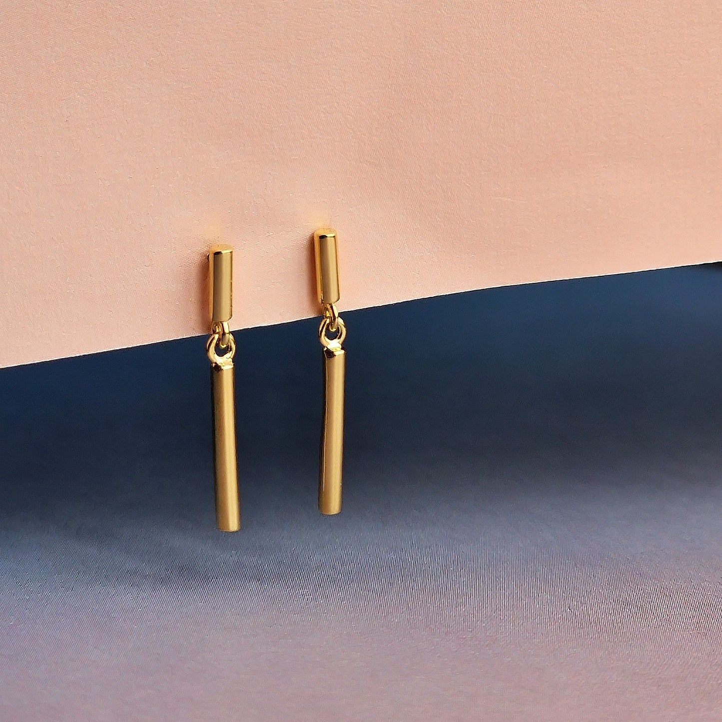 Vurchoo | Ireland 1119 | Minimalist Dainty Gold Bar Stud Earrings