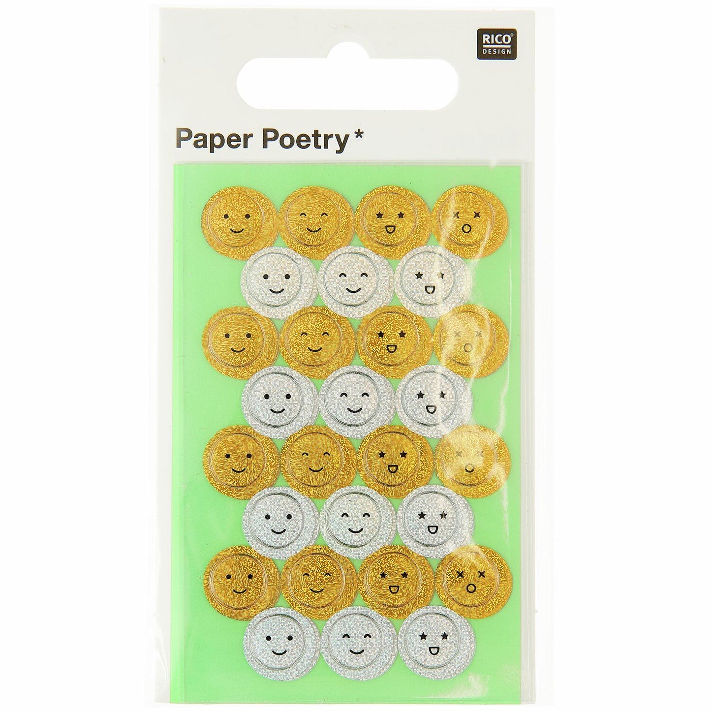 Rico | Paper Poetry | Mini Foiled Faces 3 Sheets