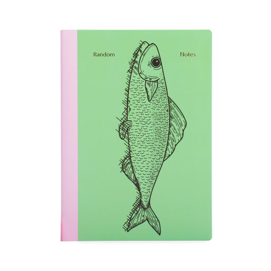 Helio Ferretti | A5 Pisces Random Notes Lined | Green