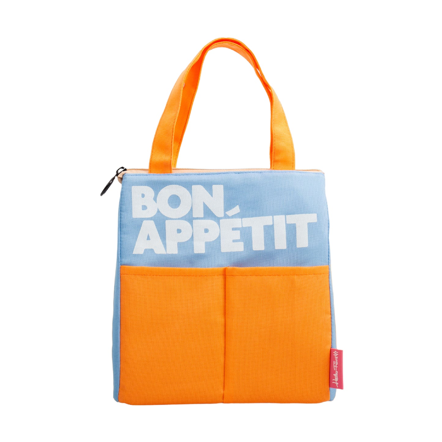 Hello Ferretti | Bon Appétit Lunch Bag | Orange & Sky Blue