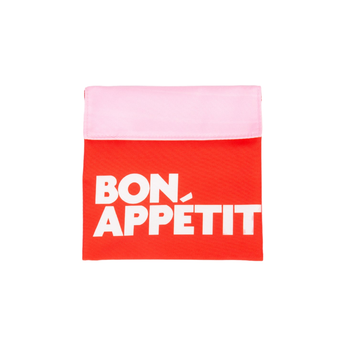 Hello Ferretti | Bon Appétit Snack Bag | Red & Baby Pink