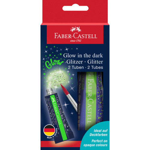 Faber-Castell | Glitter Glow in the dark | 2x 12 ml