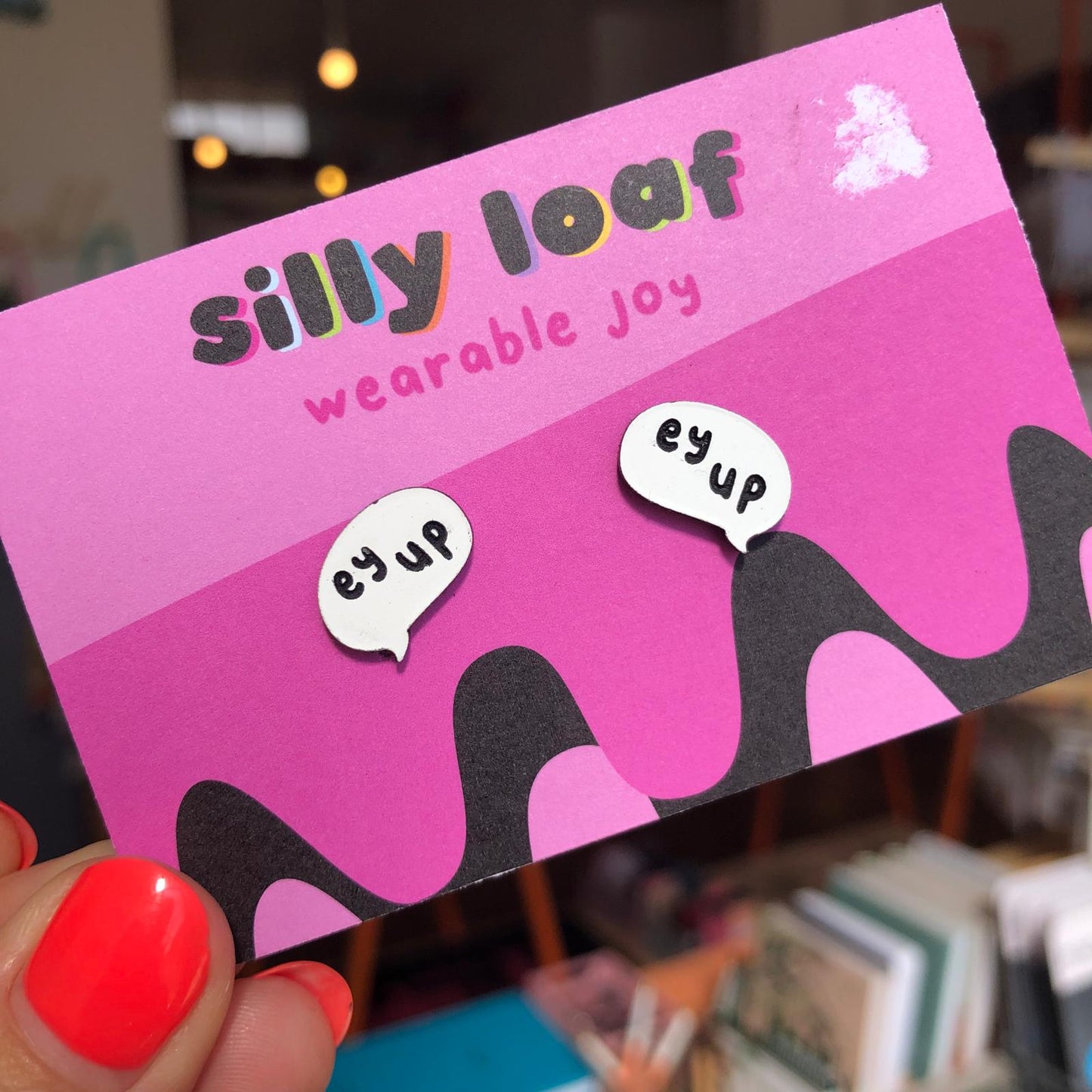 Silly Loaf | Ey Up! Speech Bubble Stud Earrings