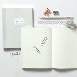 Rico | Paper Poetry 80gsm Dot Notebook | Small | Light Grey + Silver Edge
