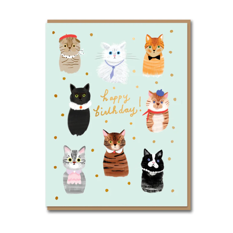 Greetings Card | Party Cats | "Happy Birthday"