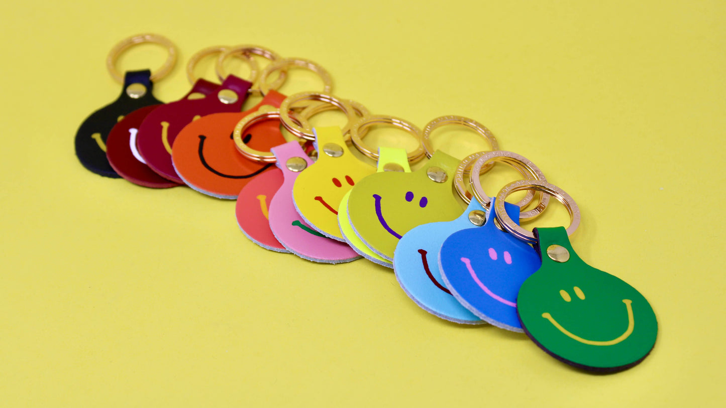 Ark | Feeling Lush Smilie Face Key Fob | Neon Yellow