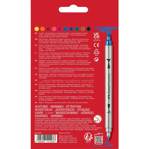 Faber-Castell | Double fibre-tip Glitter Pen Set of 10