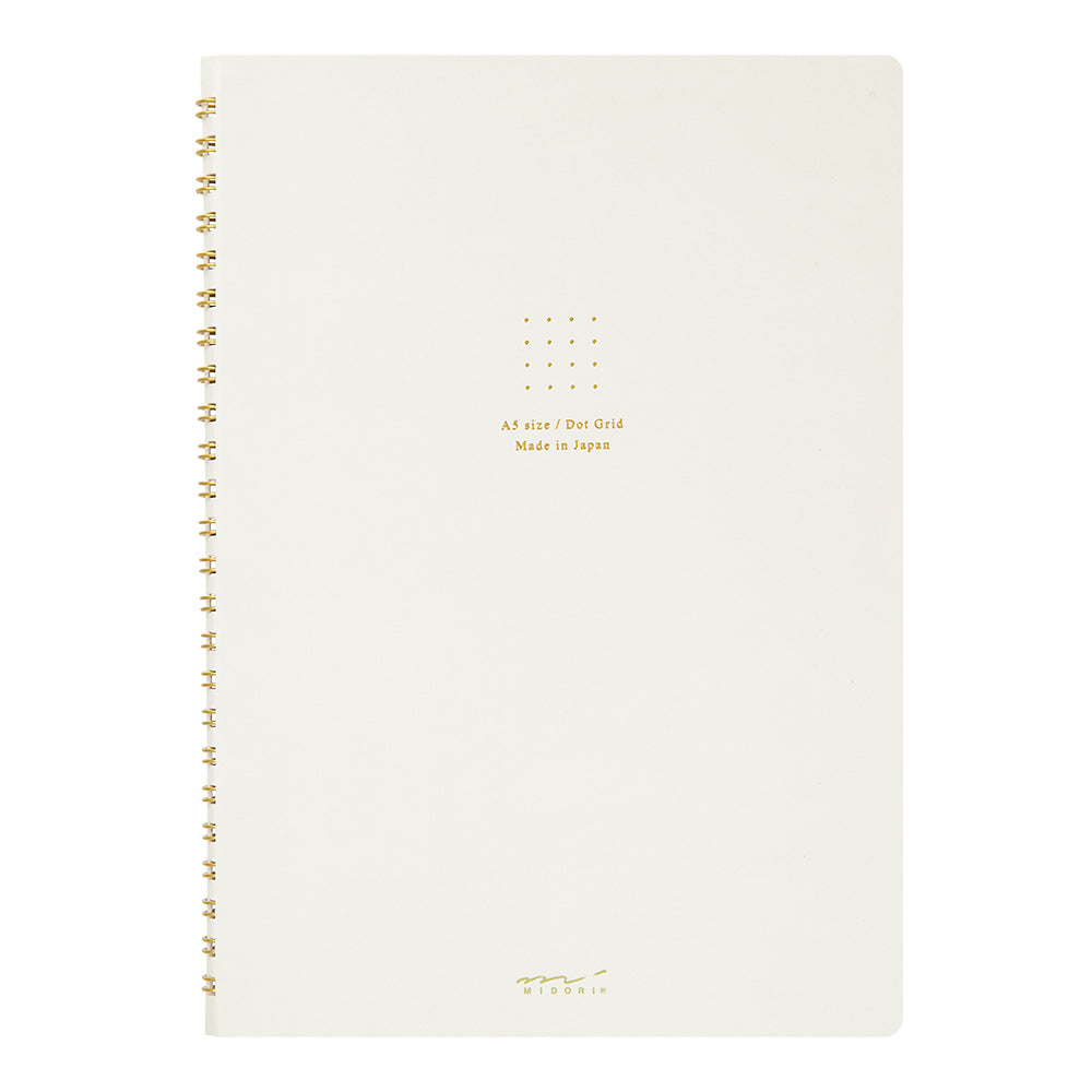 Midori | Ring notebook <A5> Color Dot Grid | White