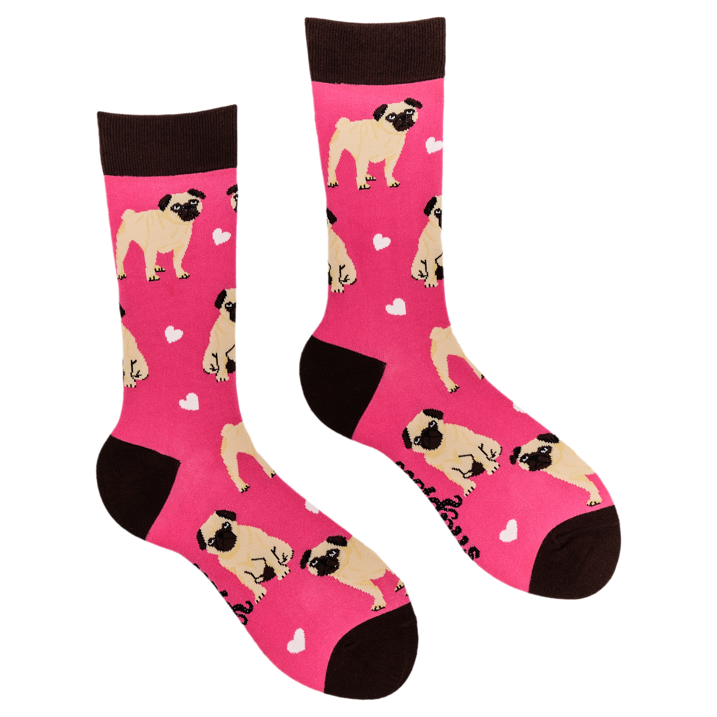 Socktopus | Pug Love Pink | S UK 4-8