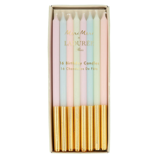 Meri Meri x Ladurée Paris | Gold Dipped Cake Candles