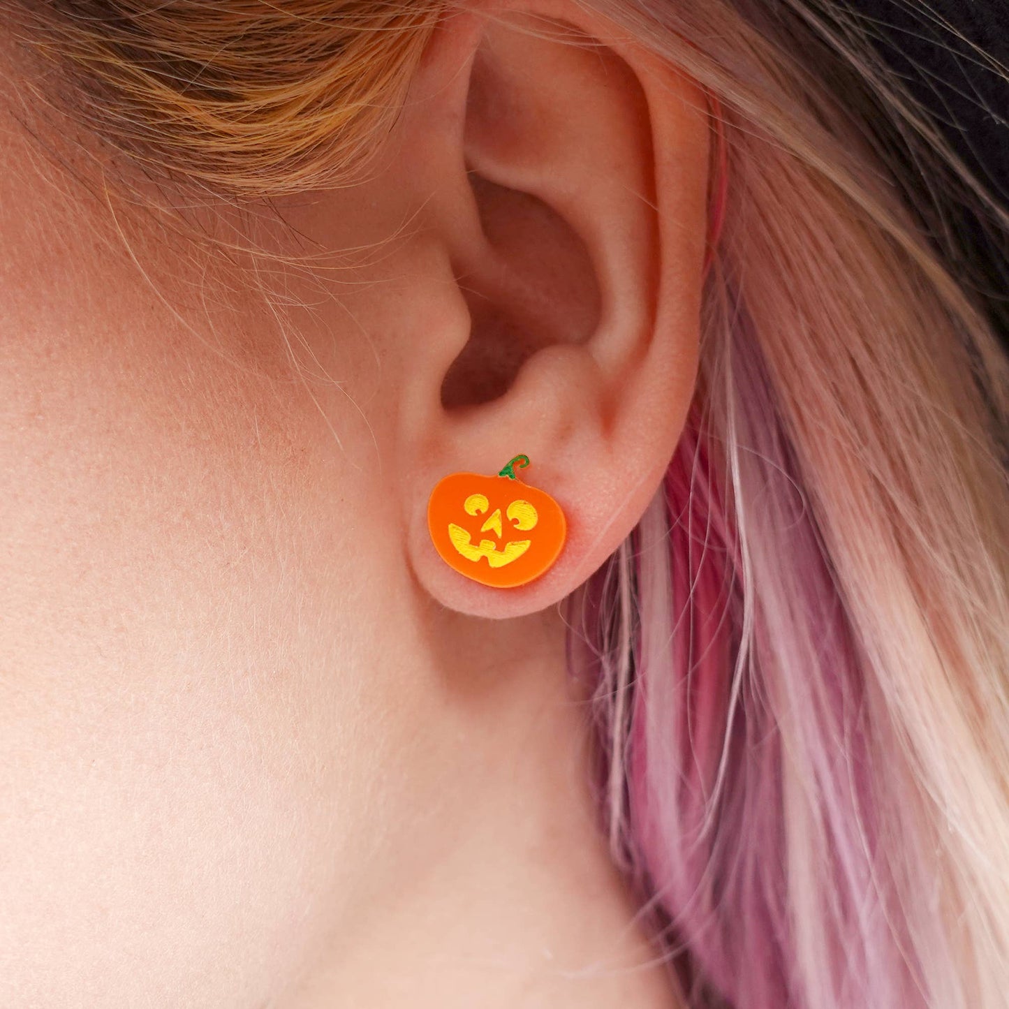 Silly Loaf | Stud Earrings | Halloween Pumpkin