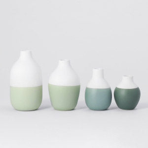 Räder | Set of 4 Mini Bottle Vases | Green