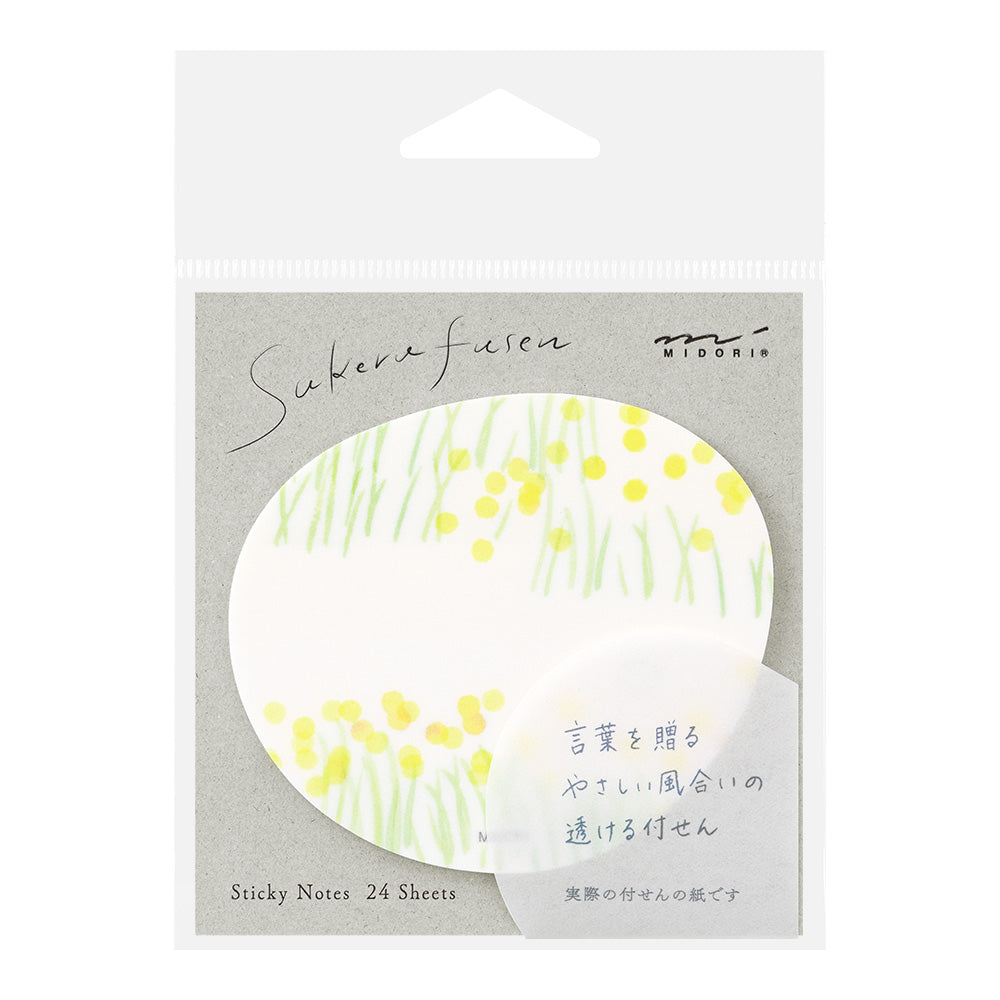 Midori | Transparency Sticky Notes | Yellow Flower Garden