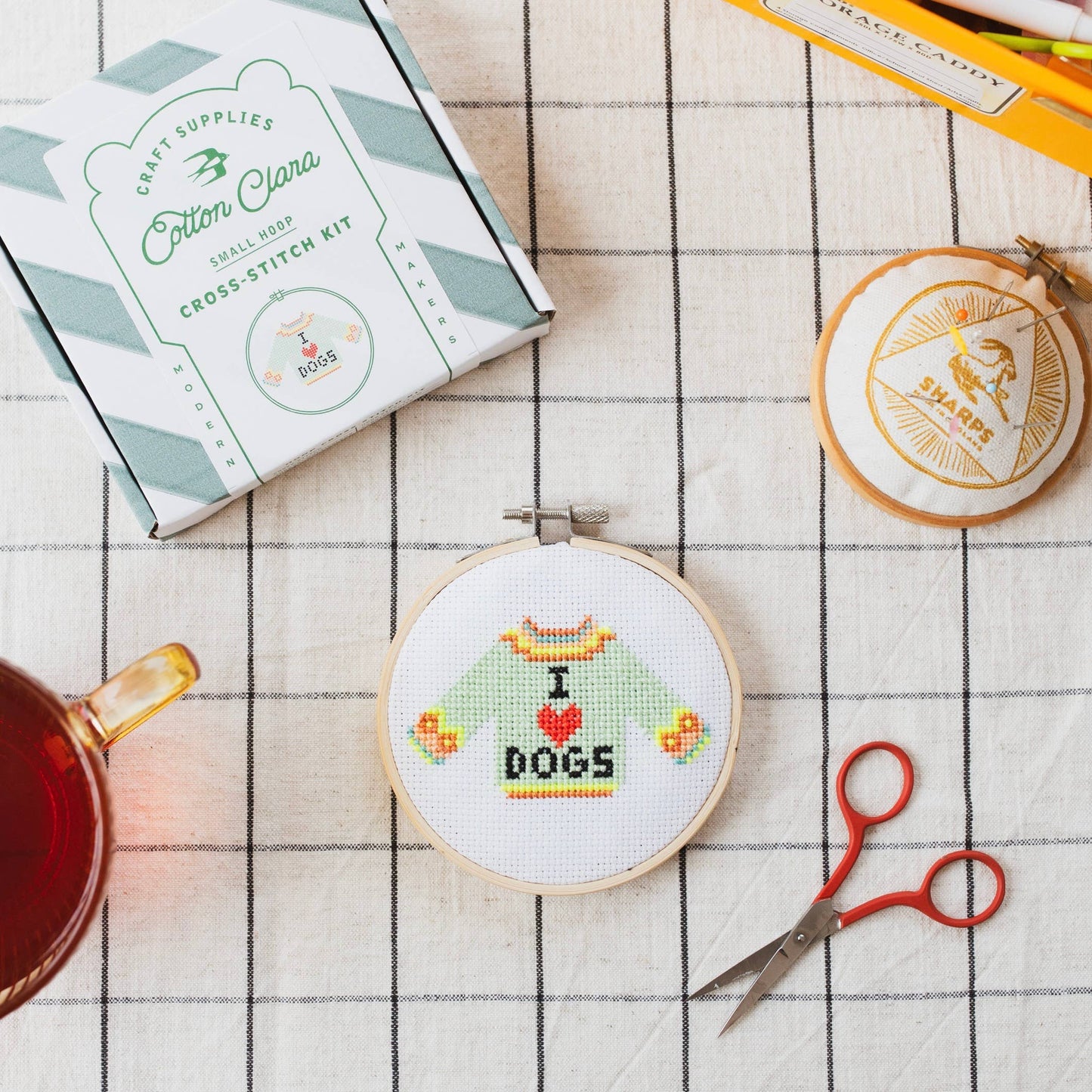 Cotton Clara | I Love Dogs | Cross Stitch Kit