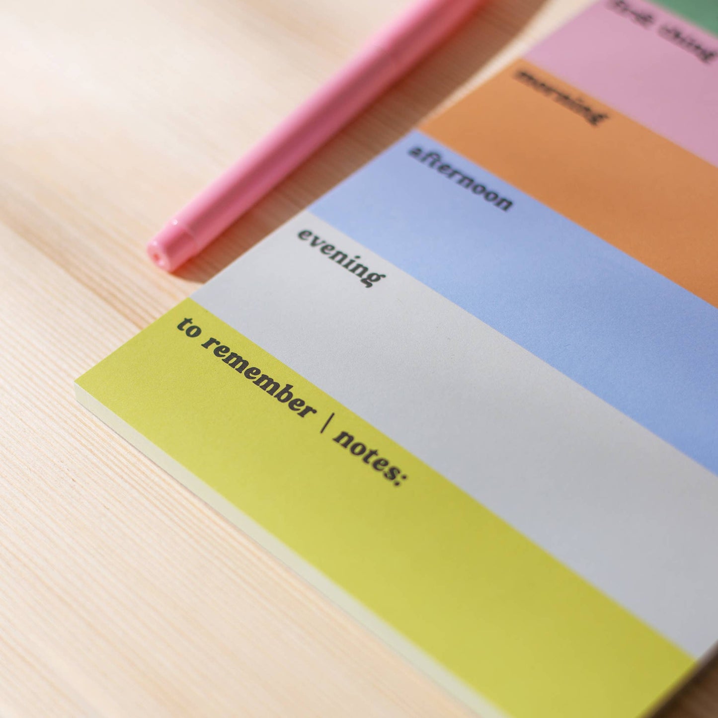 Good Tuesday | Daily Planner Pad  | Rainbow Colour Block Notepad