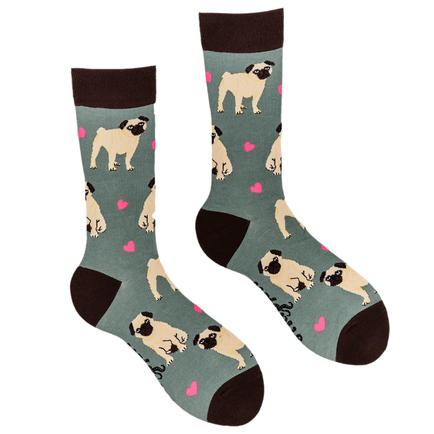 Socktopus | Pug Love Green | L UK 9-12