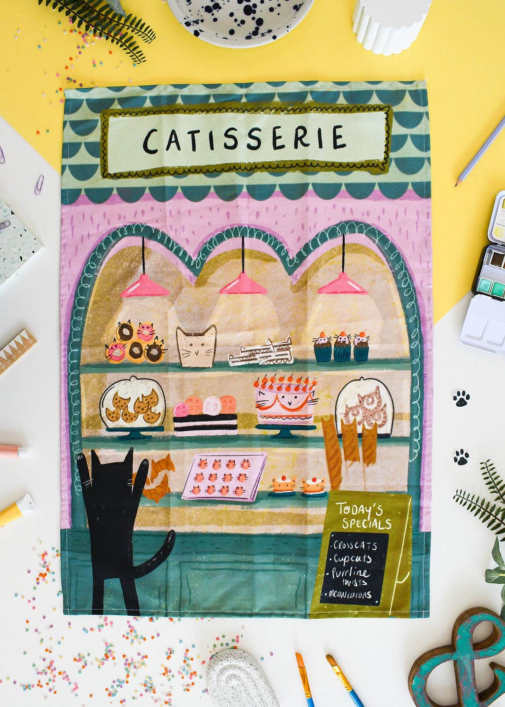 Niaski | Tea Towel | Street Cats | Catisserie