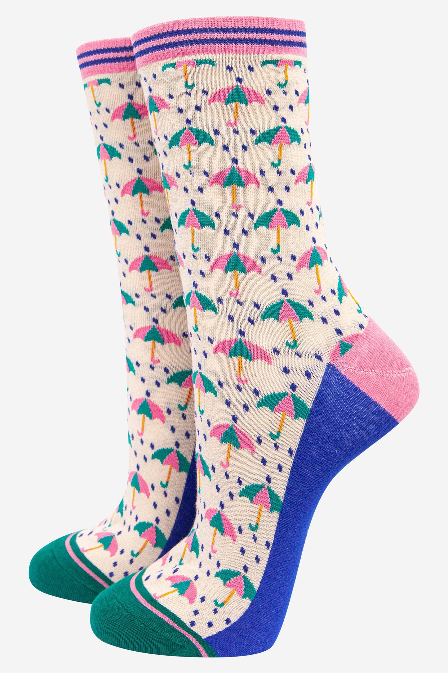 Sock Talk | Women's Umbrella and Rain Bamboo Socks: UK 3-7 | EU 36-40