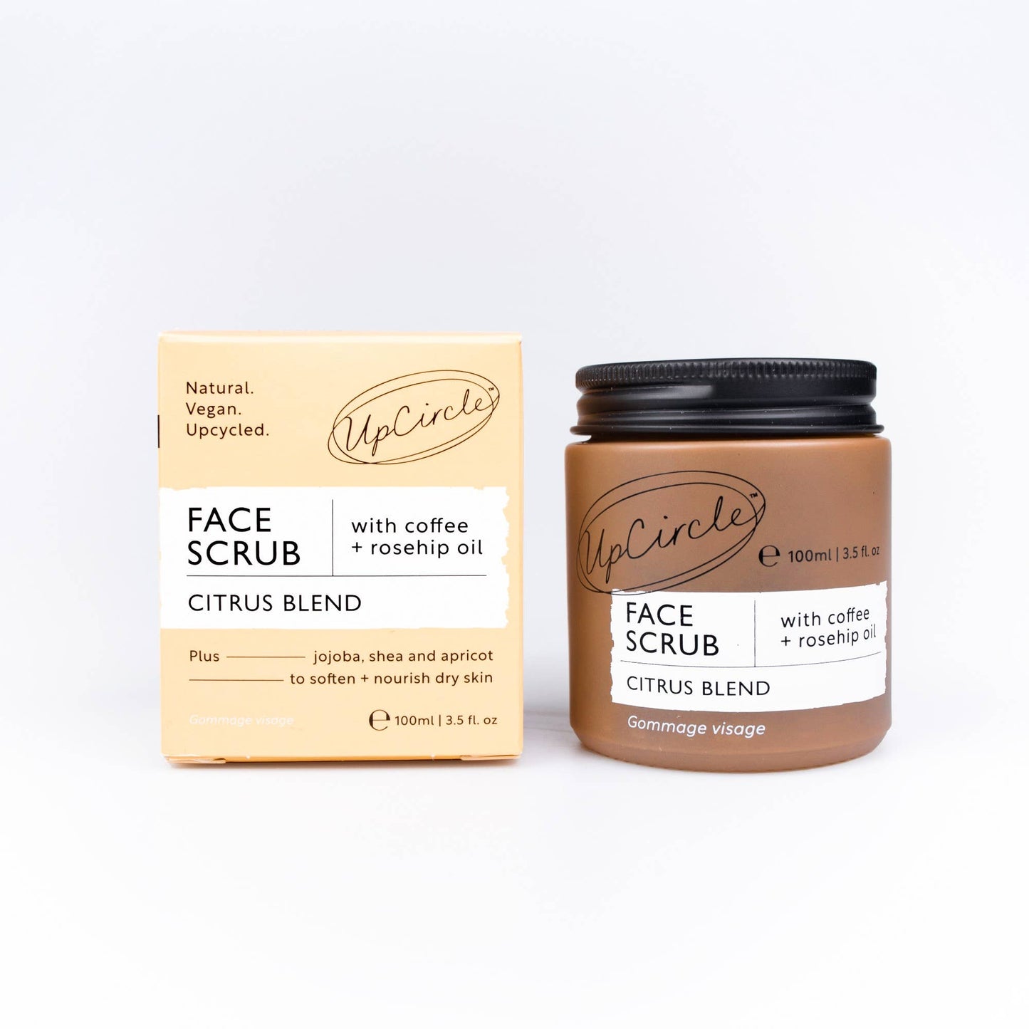 UpCircle Beauty UK | Eco Vegan Face Scrub with Coffee + Rosehip Citrus blend | 100ml