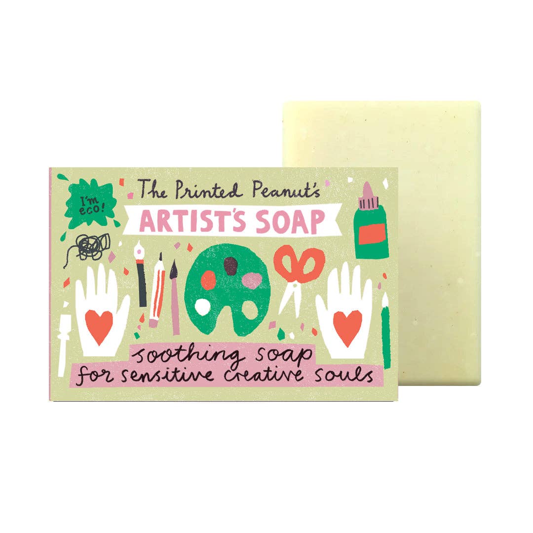 The Printed Peanut | Natural Handmade Soap Bar | Artist Soap