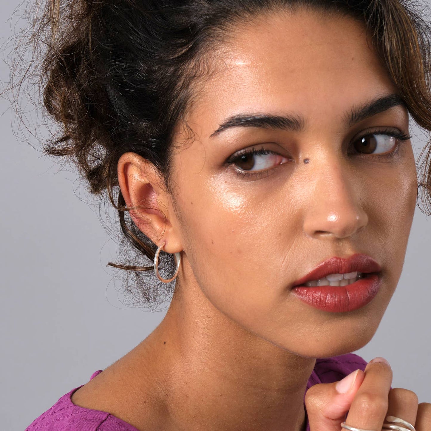 Just Trade | Plated Essentials Small Hoops Silver