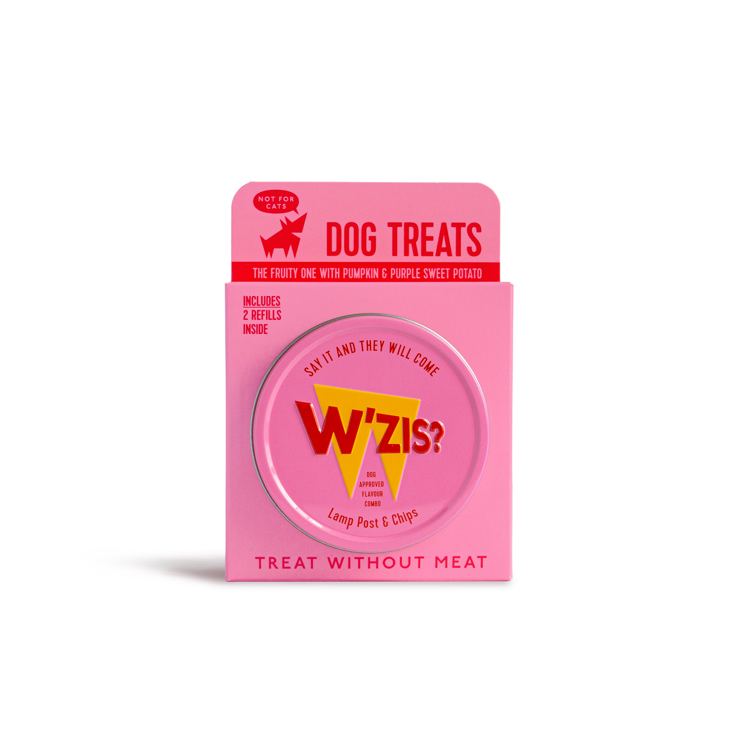 Wzis Dog Treats Tin & Refil Gift set - Lamp Post & Chips