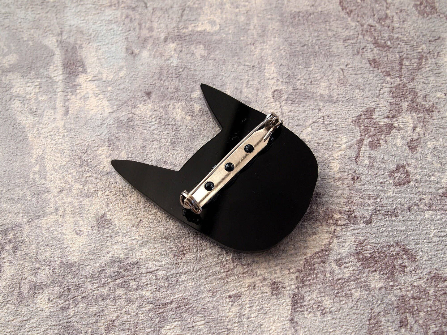 I Like Cats | Laser Cut Acrylic Brooch | Skull Cat