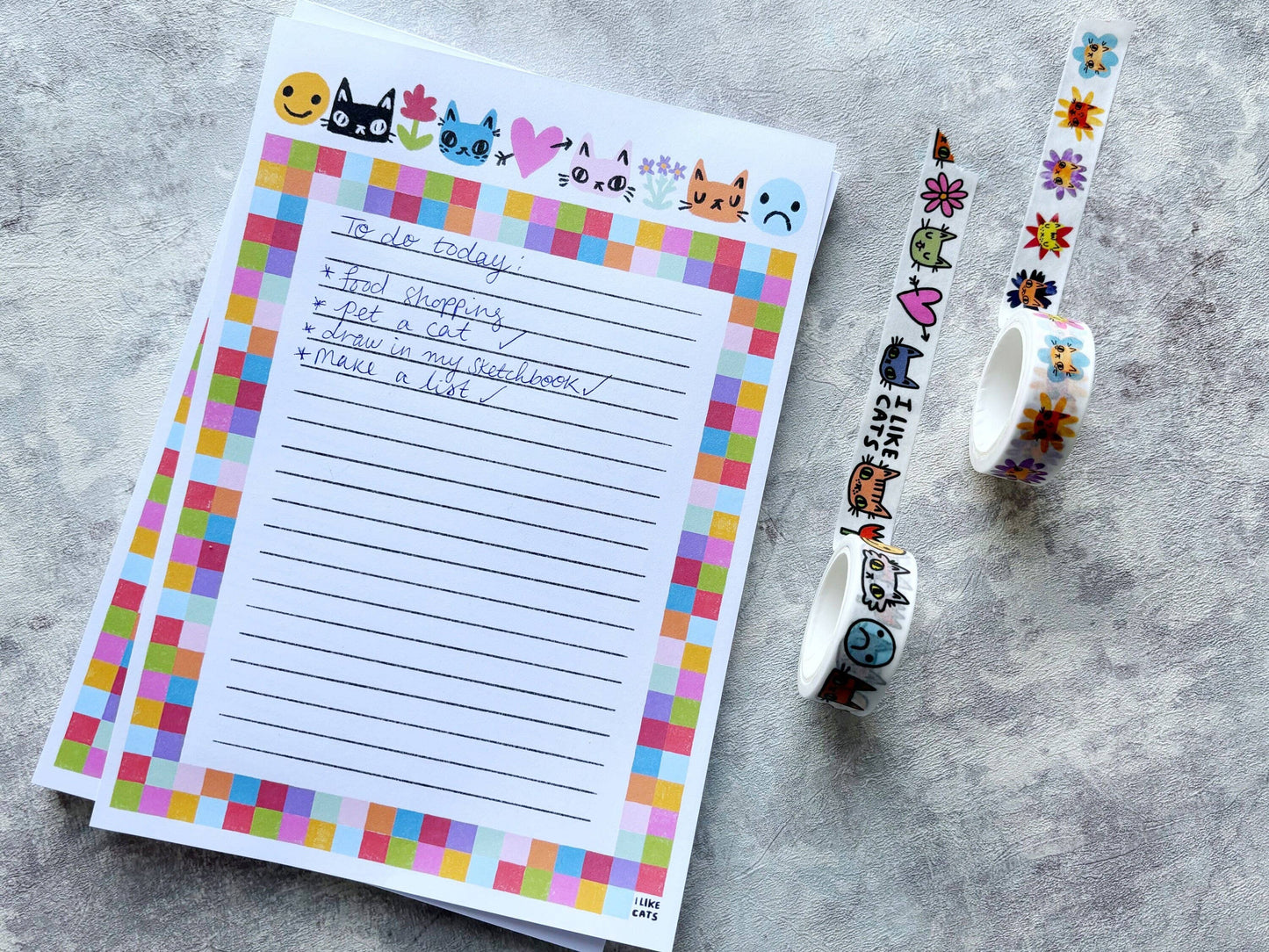 I Like Cats | A5 Notepad | Cat Header