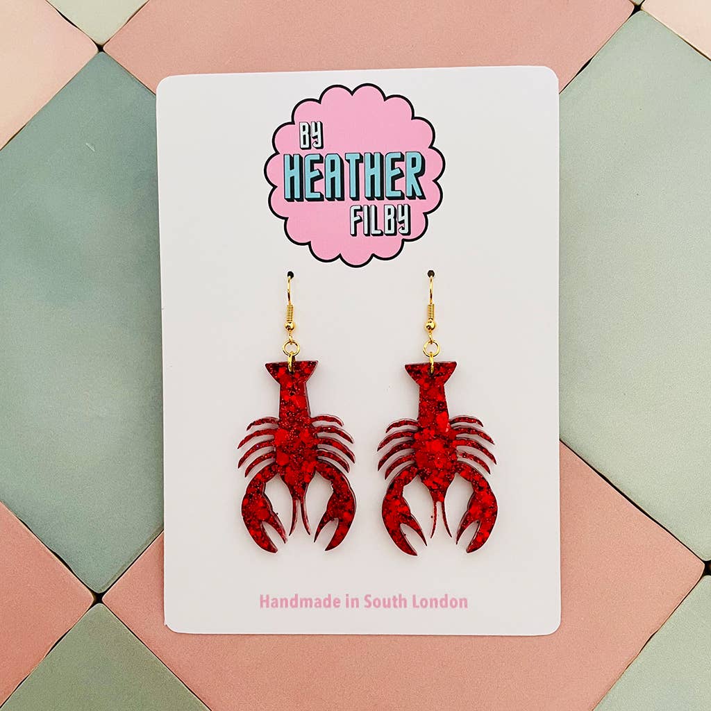 By Heather Filby | Glitzy Glitter Earrings | Lobster