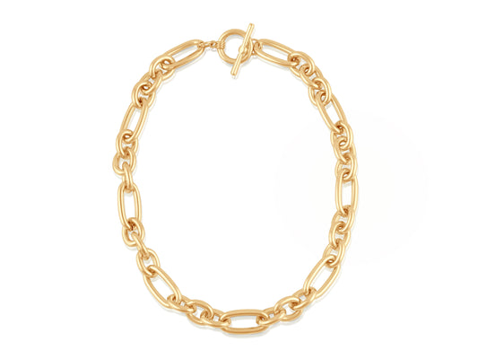 Big Metal London | Necklace | Maude Oval Links T-Bar | Gold