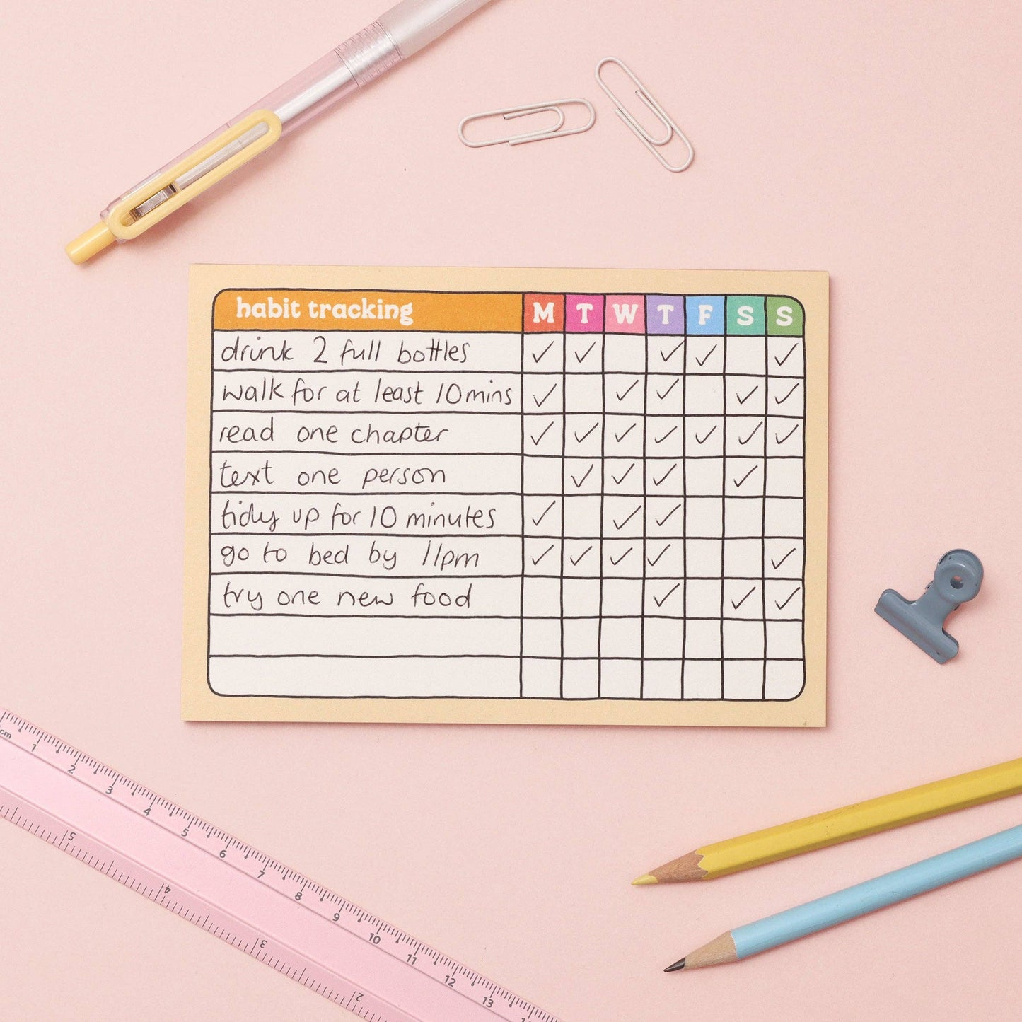 Oh, Laura | A6 Habit Tracker Notepad