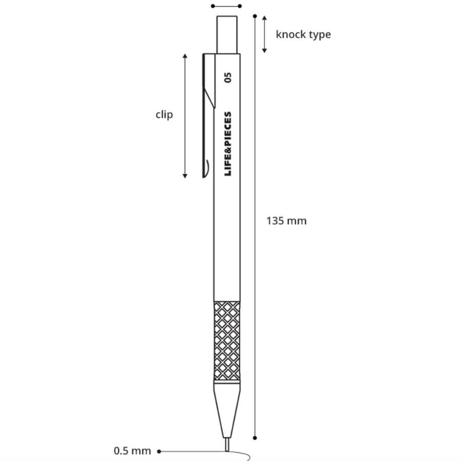 Livework | Life & Pieces | Retro Sharp Pencil 0.5mm | Salmon