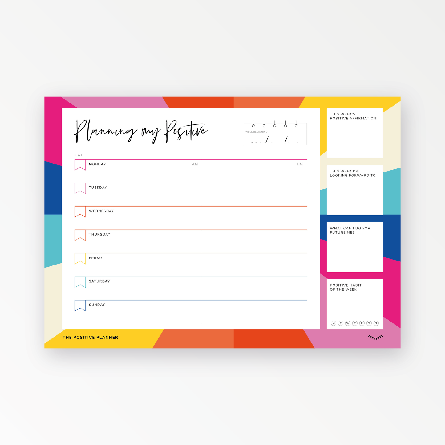 Positive Planner | A4 Weekly Planner Desk Pad