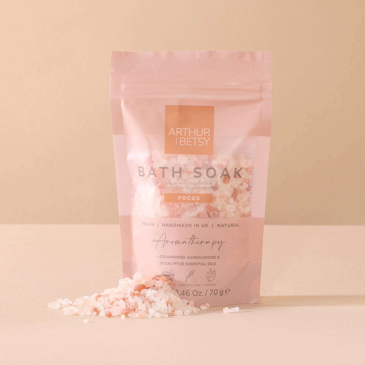 Arthur Betsy | Bath Salts Pouch 70G | Focus