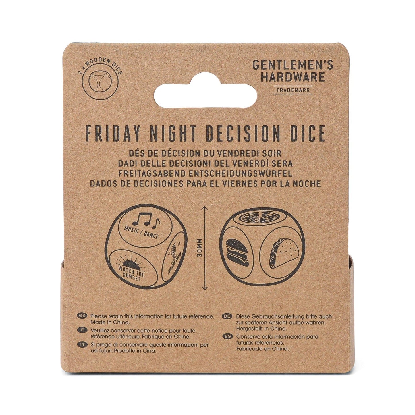 Gentlemen's Hardware | Friday Night Dice (set of 2)