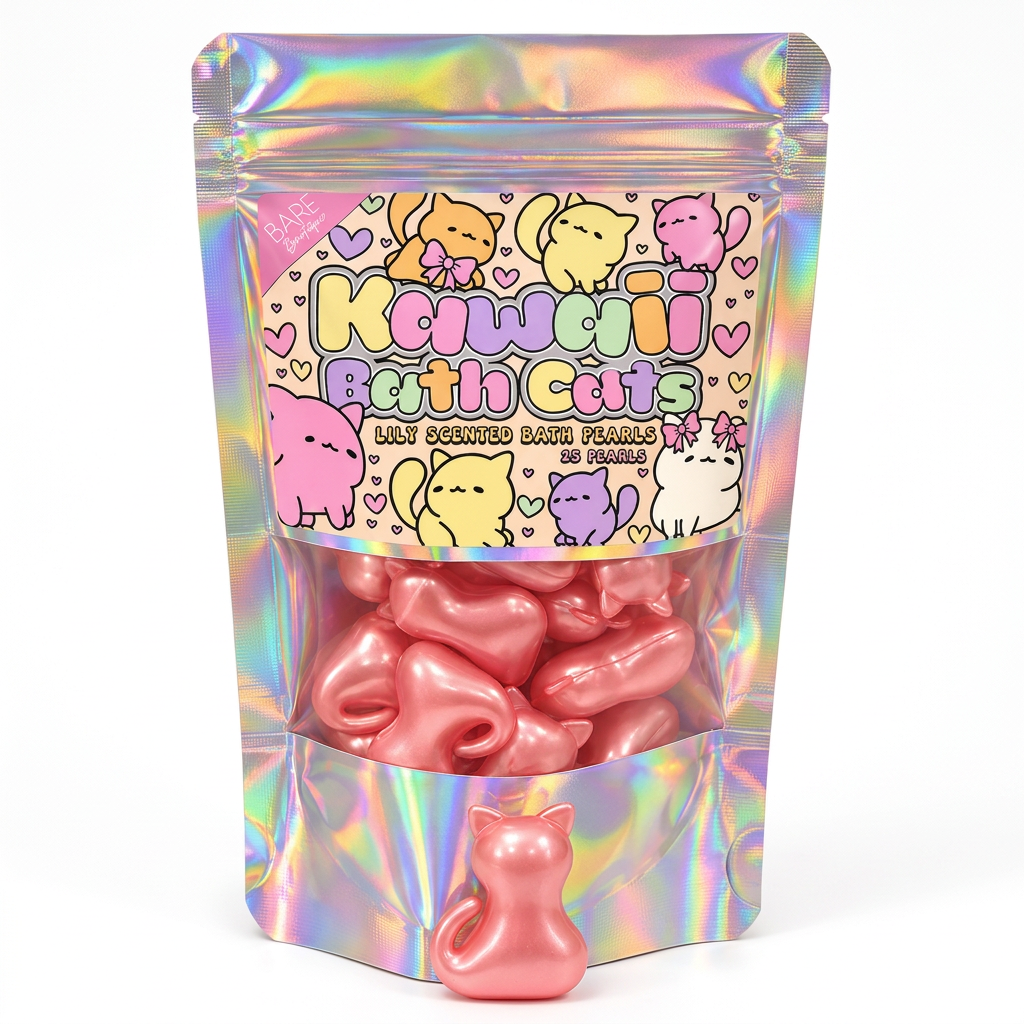 Bare Boutique | Kawaii Cats | 15 Pack Bath Pearls Lily Scent